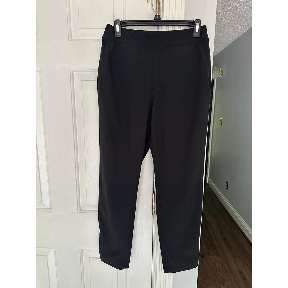 EUC Tommy Bahama Pants Womens Black Golf Zip Pockets Stretch Pull On Sz Med